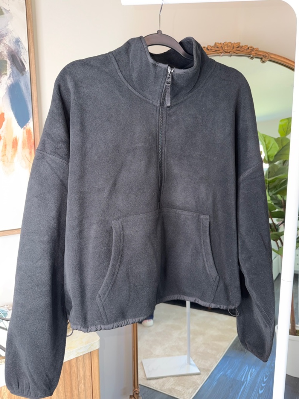 Fabletics Black Zip-Up Fleece Jacket